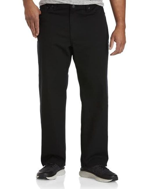 True Nation by DXL Black Relaxed-Fit Stretch Jeans for men