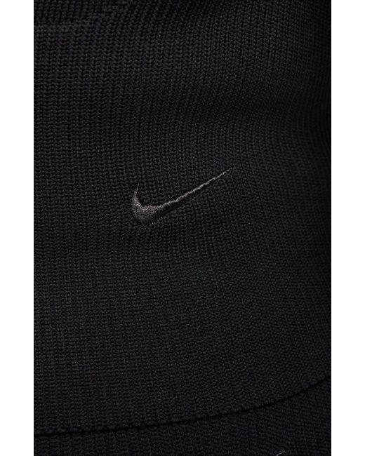 Nike Black Open Back Crop Sweater