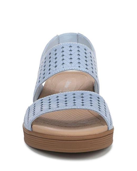 Bzees Blue Festive Slingback Platform Wedge Sandal