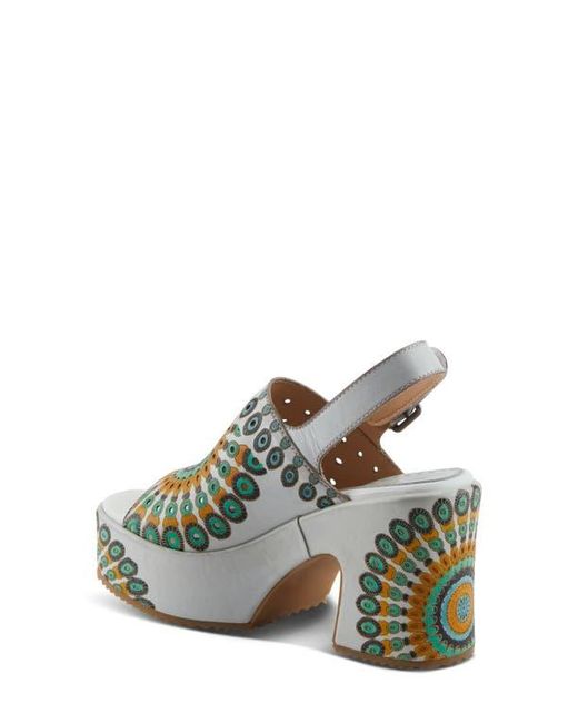 Spring Step Green Stevienix Slingback Platform Sandal