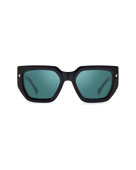 DSquared² Green 53mm Rectangular Sunglasses