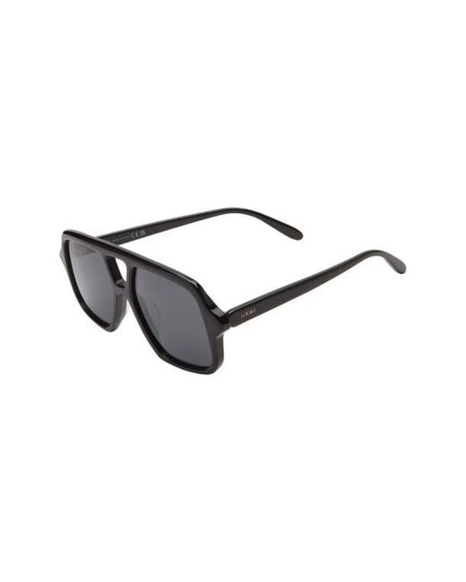 Loewe Black Slim Rectangular Sunglasses