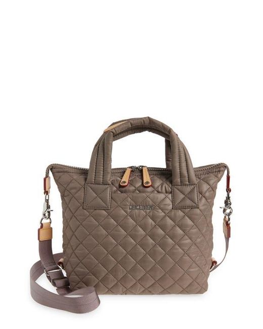 MZ Wallace Brown Small Sutton Quilted Nylon Deluxe Tote