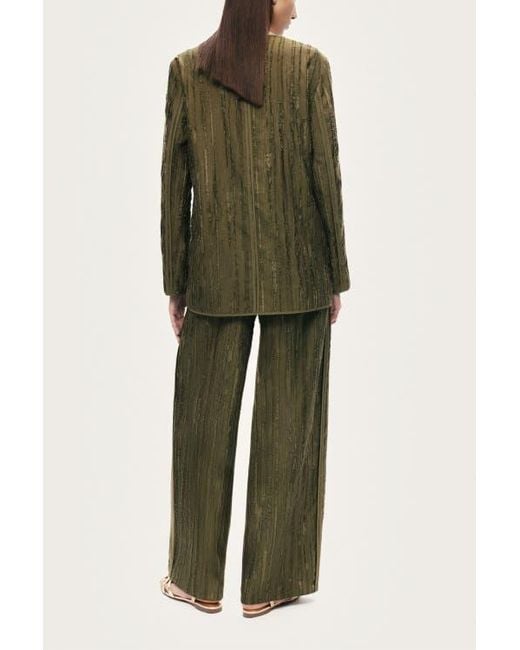 Nocturne Green Textured Tailored Jacket
