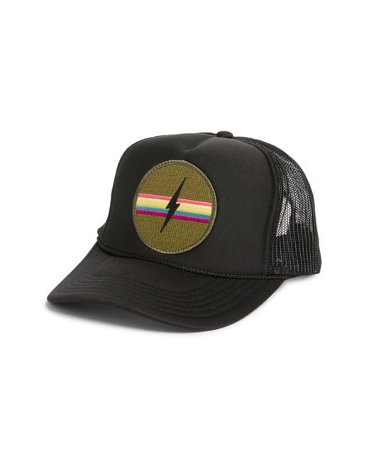Friday Feelin Green Lightening Bolt Patch Trucker Hat