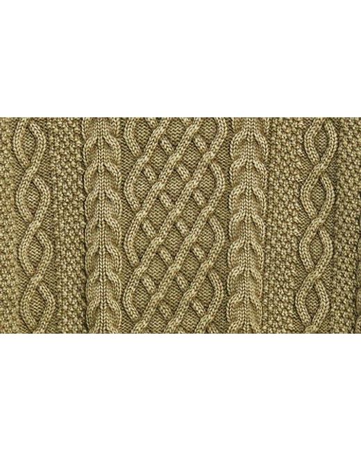 Dark Seas Green Big Sur Mixed Stitch Sweater for men