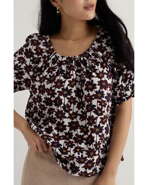 Seasalt Cornwall Black Ceanothus Keyhole Neck Top