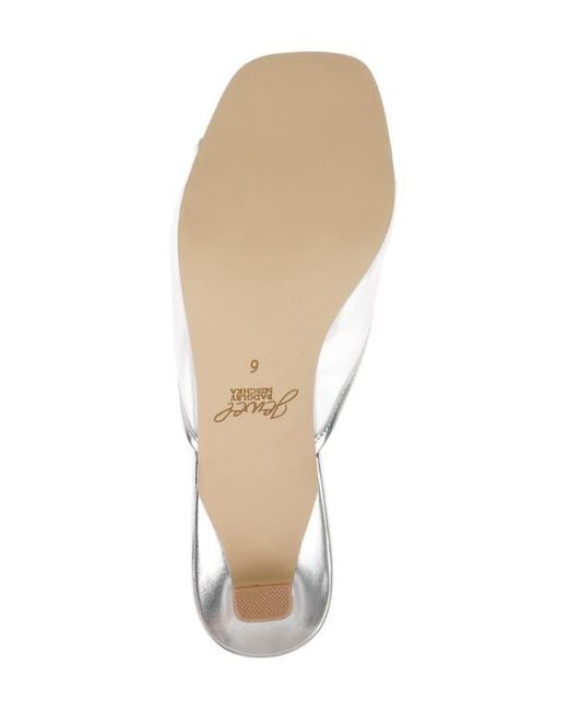 Badgley Mischka White Felisha Kitten Heel Slide Sandal