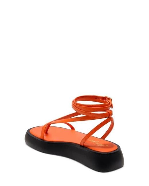 Free People Red Winnie Ankle Strap Platform Sandal