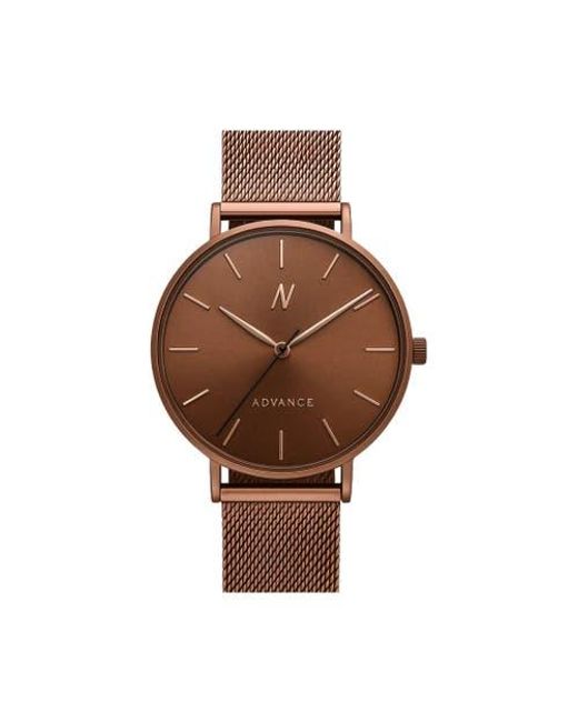 NCMPRBL Brown Advance Cocoa Quartz Movement Watch, 36Mm