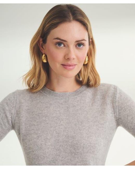NAADAM Gray Lightweight Cashmere Short Sleeve Sweater