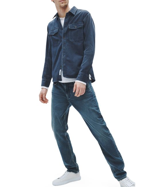 Rag & Bone Blue Fit 2 Slim Fit Action Loopback Jeans for men