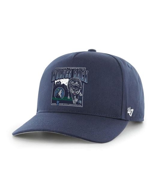 '47 Blue Minnesota Timberwolves Solid Hitch Adjustable Hat for men