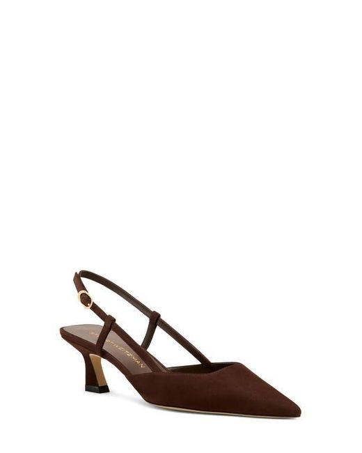 Stuart Weitzman Brown Vinnie 50 Slingback Pump
