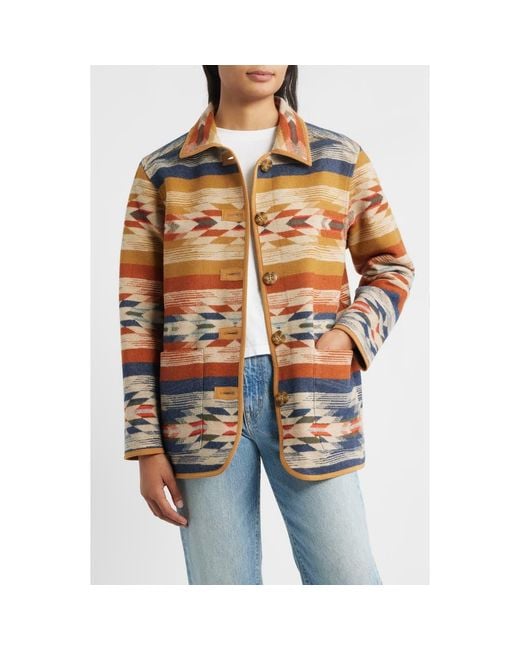 Pendleton Multicolor Wyeth Falls Reversible Wool Coat