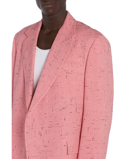 Bottega Veneta Pink Crosshatch Viscose Blend Sport Coat for men