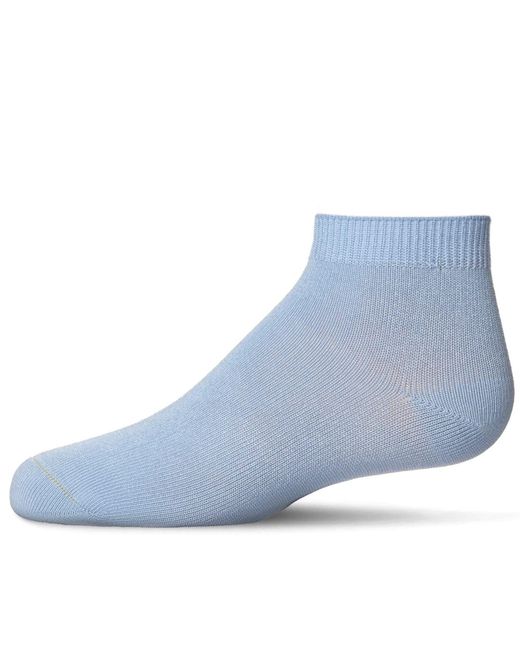 Memoi Blue Basic Silky-Soft Gauge Ankle Sock