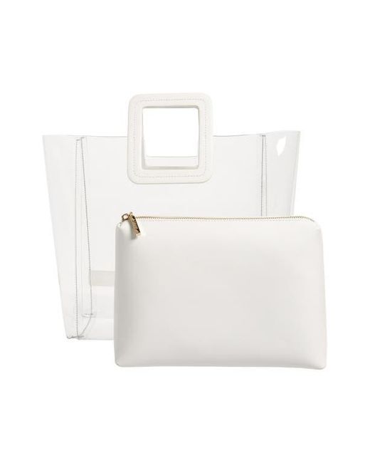 Staud White Shirley Transparent Handbag