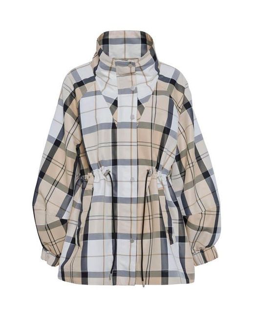 Barbour Gray Suri Check Showerproof Jacket