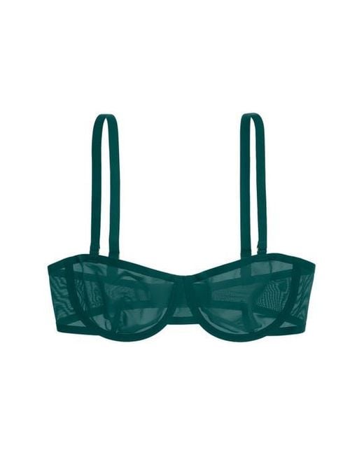 CUUP Green The Balconette Mesh Underwire Bra