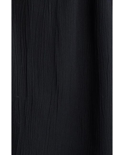Treasure & Bond Black High Neck Embroidered Long Sleeve Top