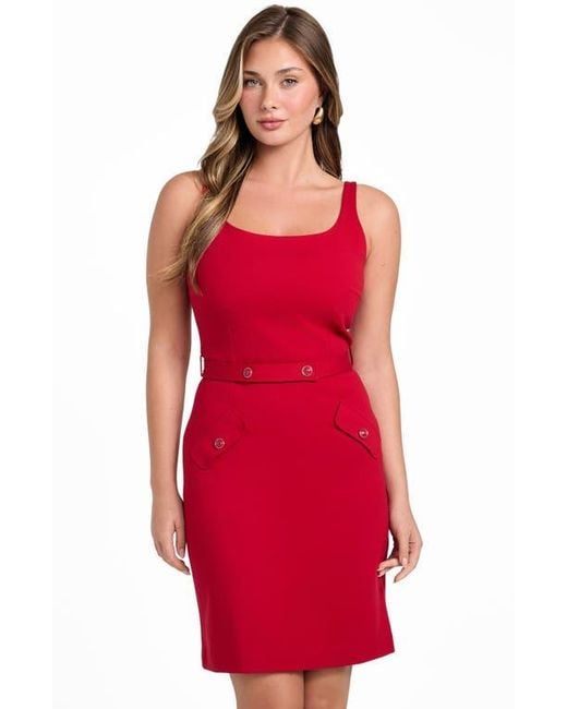 Marciano Gwen Sleeveless Sheath Dress in Red | Lyst