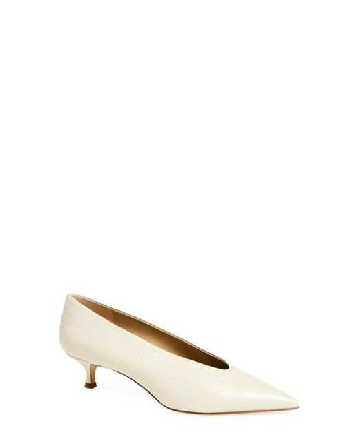 Le Monde Beryl Natural Babouche Kitten Heel Pump