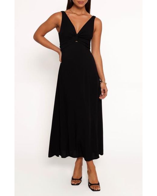 Petal & Pup Black Archer Sleeveless Fit & Flare Midi Dress