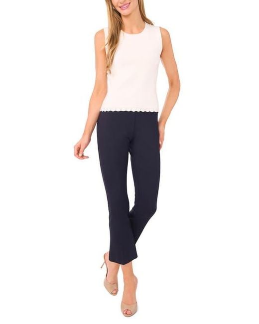 Ted Baker Blue Scallop Hem Sleeveless Sweater