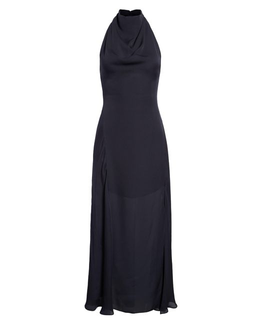 Twp Lola Halter Neck Silk Maxi Dress in Blue Lyst