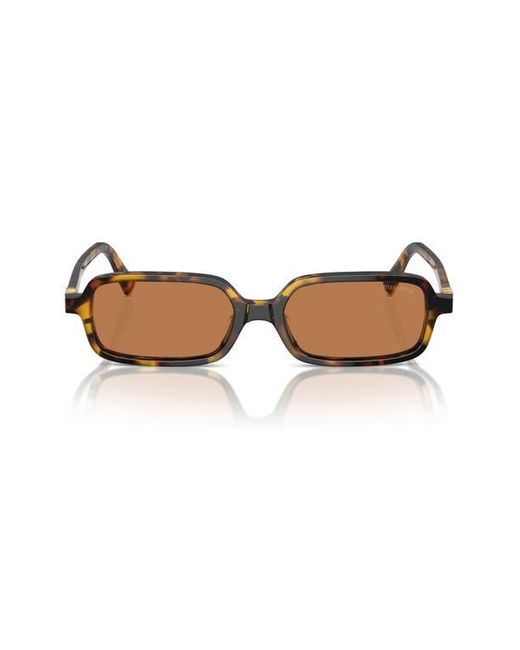 Miu Miu Brown 51Mm Rectangular Sunglasses