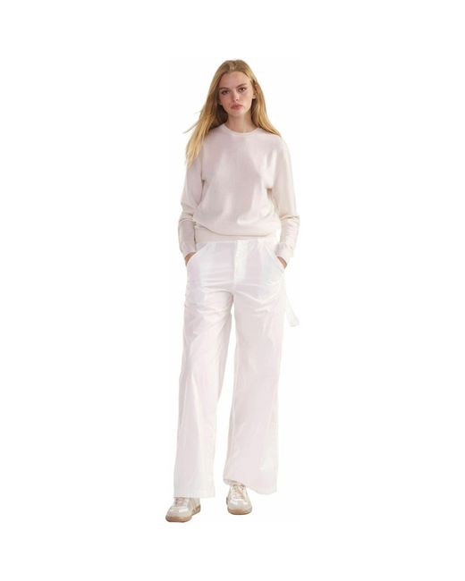 Cynthia Rowley White Elea Wool Cashmere Sweater