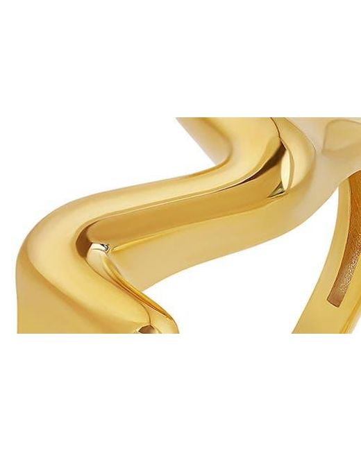 SHYMI Metallic Bubble Letter Initial Ring