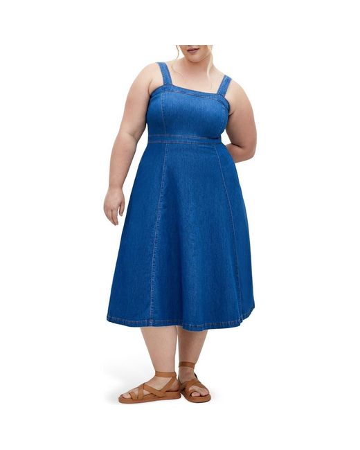 City Chic Women's Blue Averie Fit Flare Midi Dress