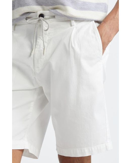 Eleventy White Stretch Cotton Bermuda Shorts for men