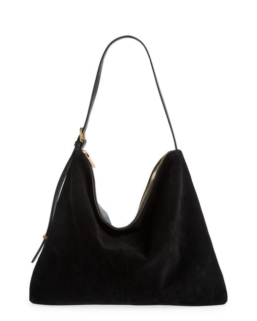 Reiss Black Vigo Leather Shoulder Bag