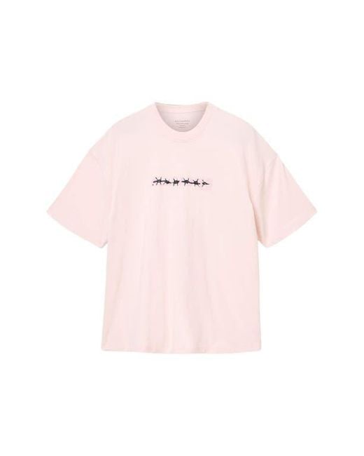 AllSaints Multicolor Deterent Cotton Graphic T-Shirt for men