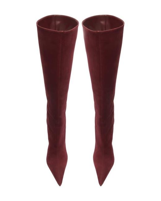 SCHUTZ SHOES Red Ellen Up Pointed Toe Boot