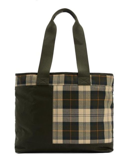 Barbour Black Mya Patchwork Cotton Tote