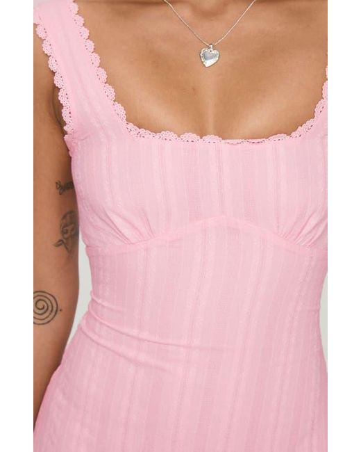 Princess Polly Pink Dasha Fit & Flare Minidress
