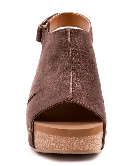 Volatile Brown Montpelier Platform Wedge Sandal