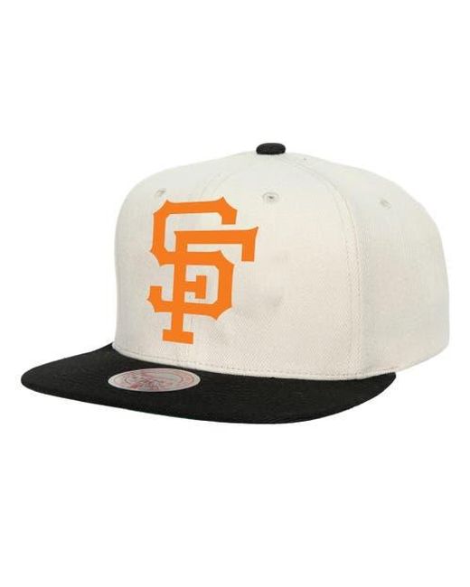 Mitchell & Ness Natural San Francisco Giants Cooperstown Collection Basic Flip Snapback Hat for men