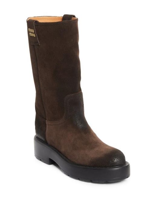 Miu Miu Brown Work Boot