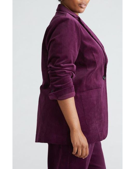 UNIVERSAL STANDARD Purple Davis Corduroy Blazer