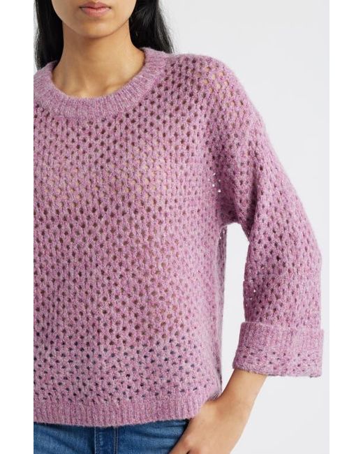 Wit & Wisdom Red Open Stitch Cuffed Sweater