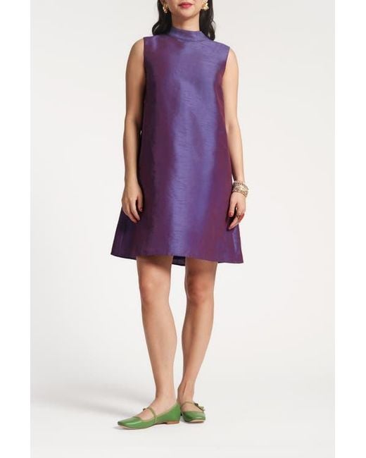 lina mini dress Lina Printed Midi Dress - Navy Mini Polka