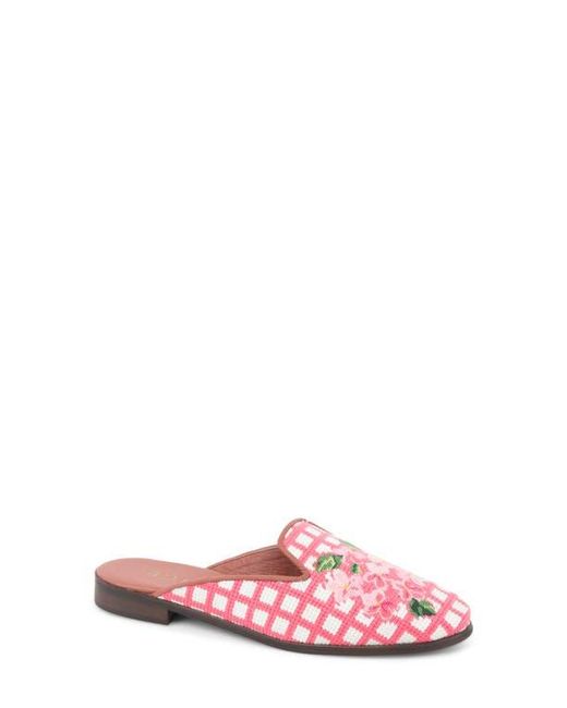 PAIGE Pink Needlepoint Hydrangea Mule