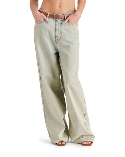 Steve Madden Natural Magnus Low Rise Wide Leg Jeans