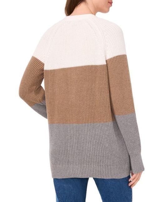Halogen Oversize Colorblock Cardigan in Blue Lyst