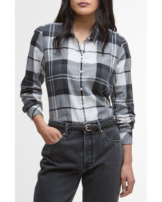 Barbour Gray Bredon Tartan Cotton Button-Up Shirt